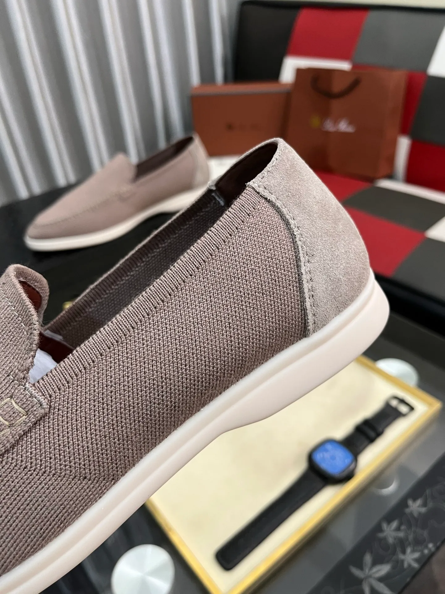 Men's men's shoes💰420⌚️⌚️Loro*Piana pure original 2025 soft and comfortable LP deerskin flat-soled casual star's same style slip-on Loaf men's shoes, size: 38-446️⃣colors available